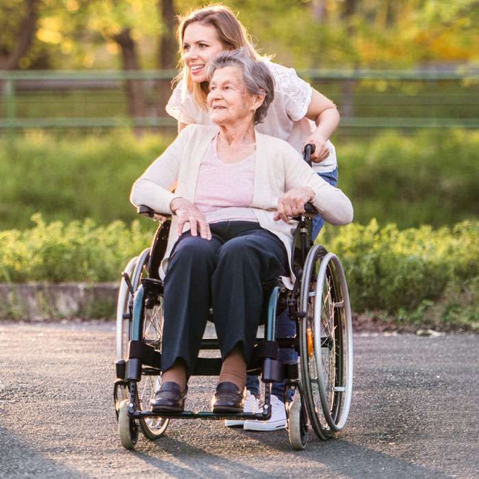 Respite Care in Solihull with elderly lady being cared for